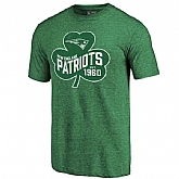Men's New England Patriots St. Patrick's Day Green Short Sleeve T-Shirt FengYun,baseball caps,new era cap wholesale,wholesale hats